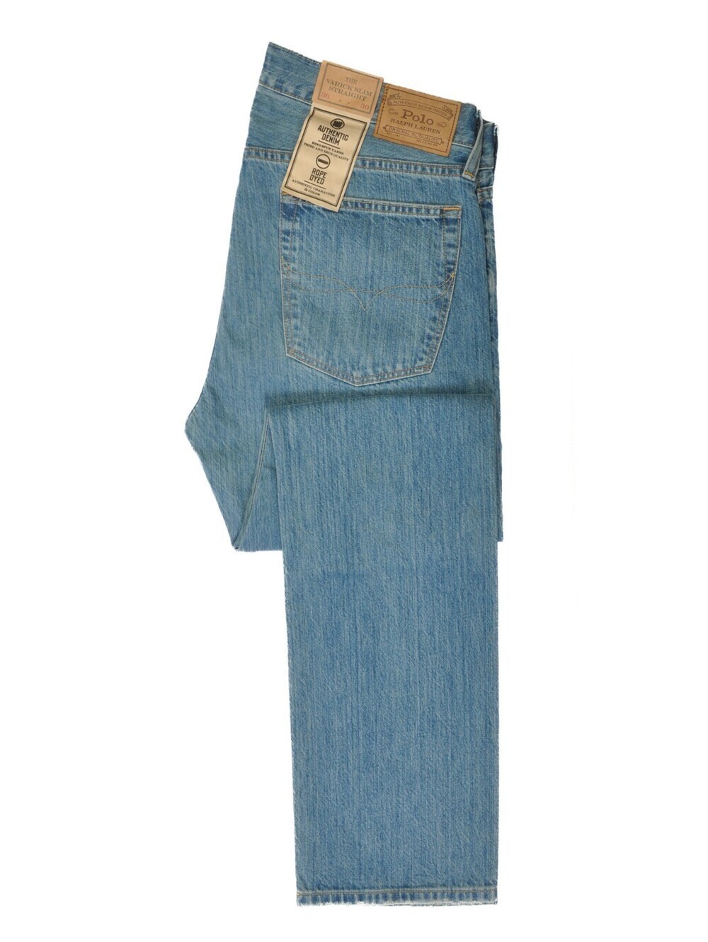 Polo NWT Blue Rope Dyed Varick Slim Straight Jeans 36 28499
